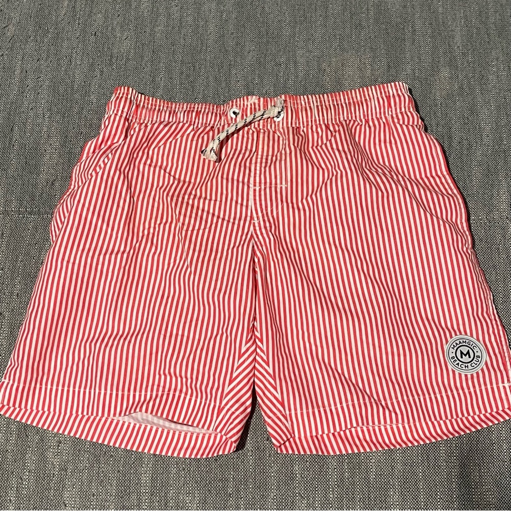 Men’s | Size Small Swim Trunks | Coral/white